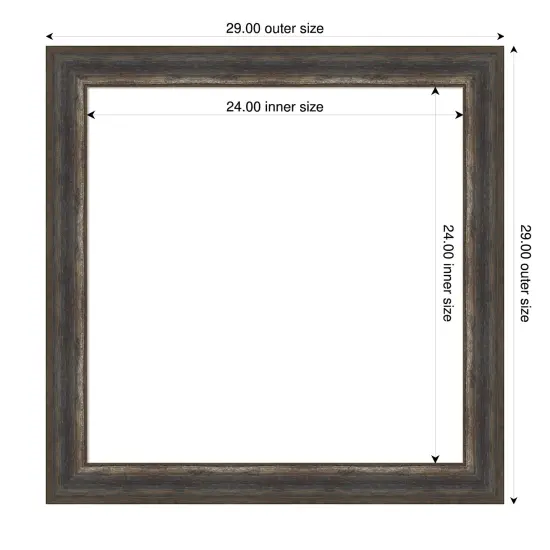 Alta Framed Dry Erase Magnetic Board Rustic Char {4}