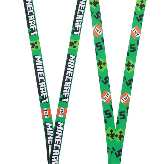 Minecraft Lanyard With Rubber Creeper Face Charm {2}