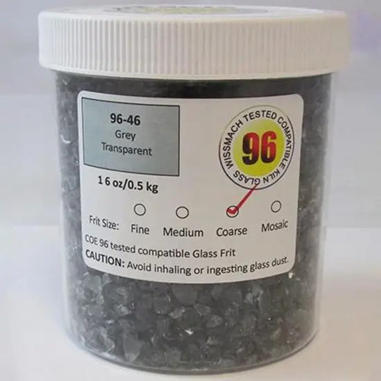 Wissmach Frit Coarse Grey 96-46 1Lb. Jar 96 COE {2}