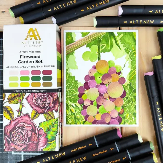 Firewood Garden Artist Alcohol Markers Set M {6}