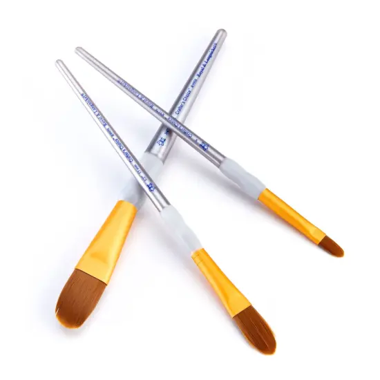 RCC 245 | Crafter's Choice&trade; 3pc Brown Taklon Variety Brush Set {5}