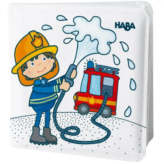 HABA Magic Color Changing Bath Book: Fire Brigade, Bath Toys for Toddlers, Water Toys for Toddlers 1-3 & Water Table Accessories Multicolor {1}