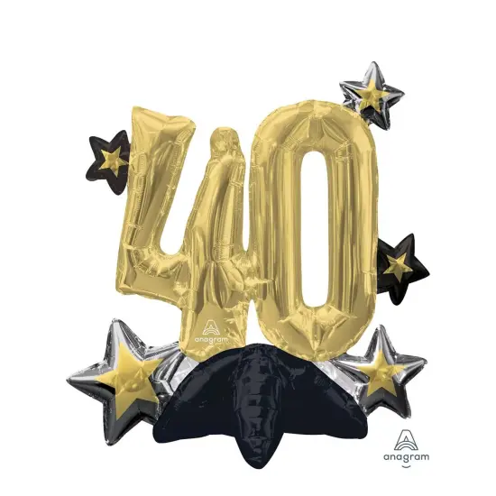 Celebrate 40 Upright Foil Balloon 21 Inch Air Fill Only {2}