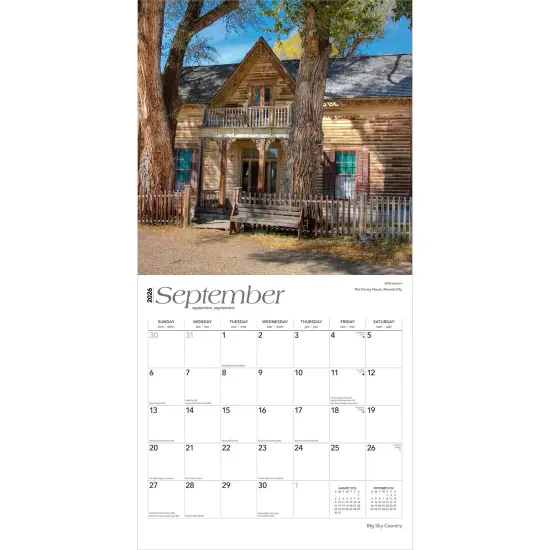 Big Sky Country | Montana Places | 2026 12 x 24 Inch (Hanging) Monthly Square Wall Calendar | Plastic-Free {4}