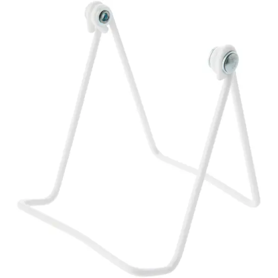 Bard's Vinyl Covered White Wire Easel Stand, 4.5" H x 4" W x 4.75" D {1}