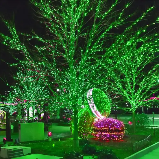 FULLBELL Christmas Decorations Halloween String Lights Outdoor, Green LED Halloween Lights, Green Light for Tree Halloween Decorations. {4}