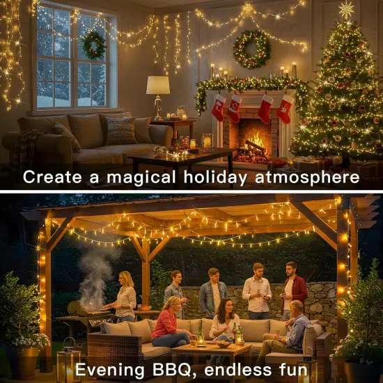 Indoor String Lights with Remote - 33FT 100 LED (Warm White) {2}