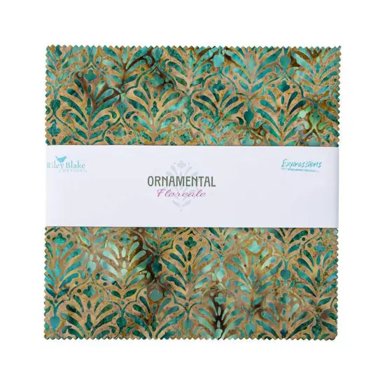 Expressions Batiks 10" Square Pack (Layer Cake / 10" Stacker) in Ornamental Floreale by Riley Blake Designs for Riley Blake (10-23215-42) {1}