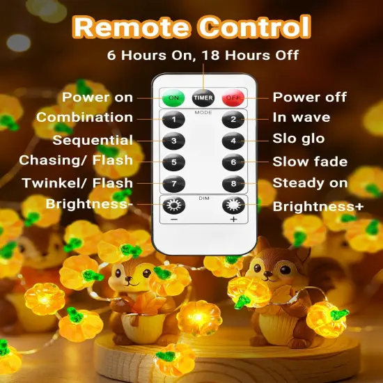 3D Pumpkin Fairy String Lights {3}