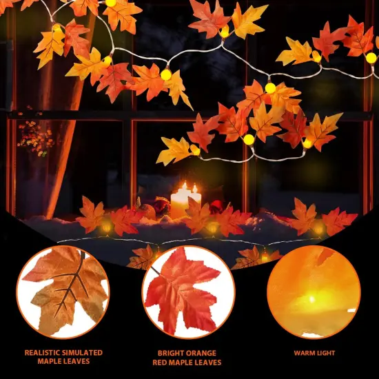 Fall Garland with Lights - 2 PACK {2}