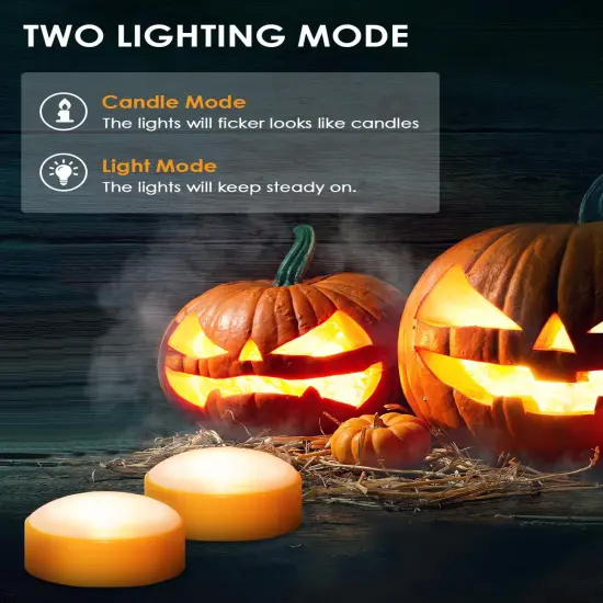 2-Pack Halloween LED Pumpkin Lights with Remote and Timer {2}