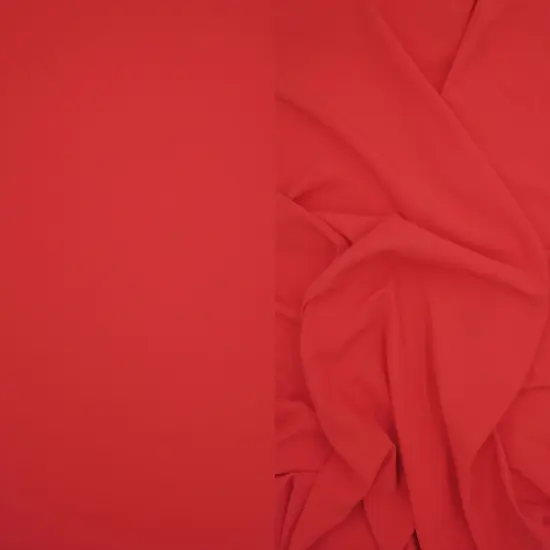 1 Yard Drapery Fabric Peach Skin Solid Stretch Woven Soft Brushed 57/58" Width TOMATO RED {1}