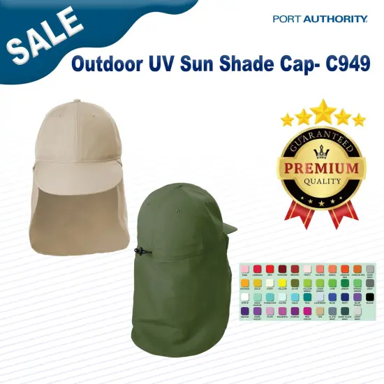 Port Authority&reg; Outdoor UV Sun Shade Cap Sterling Grey {3}