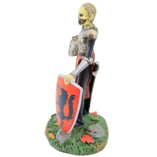 Department 56 Villages 3.5 Inch The Mad Knight Of Calvario Halloween Halloween Village , Halloween Decor Halloween Village Shield Helmet Black {3}