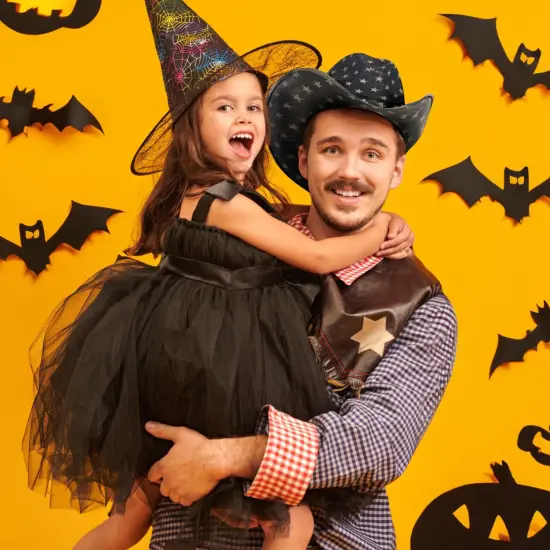 USA Straw American Flag Cowboy Hat for Men, Women, Looks Vintage Cowgirl Hat for Costume Party (Adult Size) Black {2}