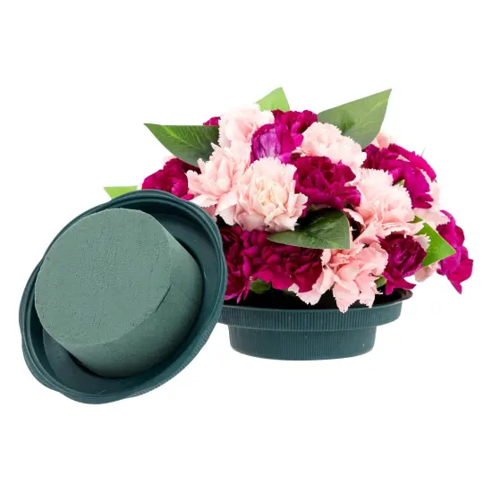 6 Pack Wet Floral Foam Round with Bowls for Flowers Arrangements, Wedding Centerpieces (4.7 x 2 In) {4}
