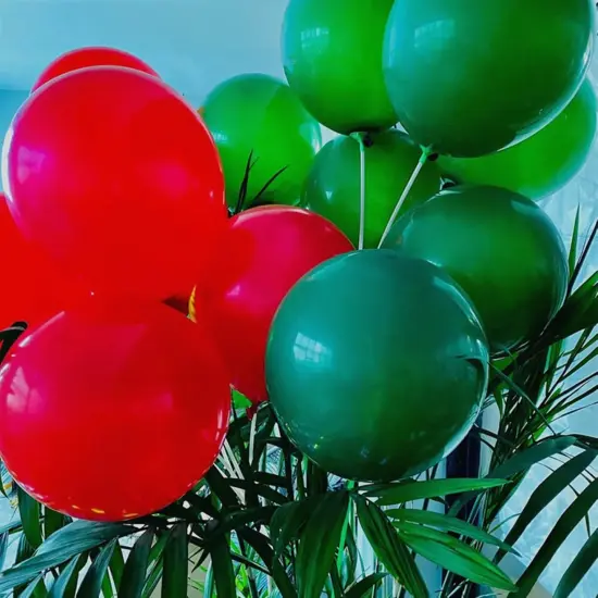 12 inch Dark Green Latex Balloons, 60 pcs Thick Dark Green Balloons for Party Decorations {4}