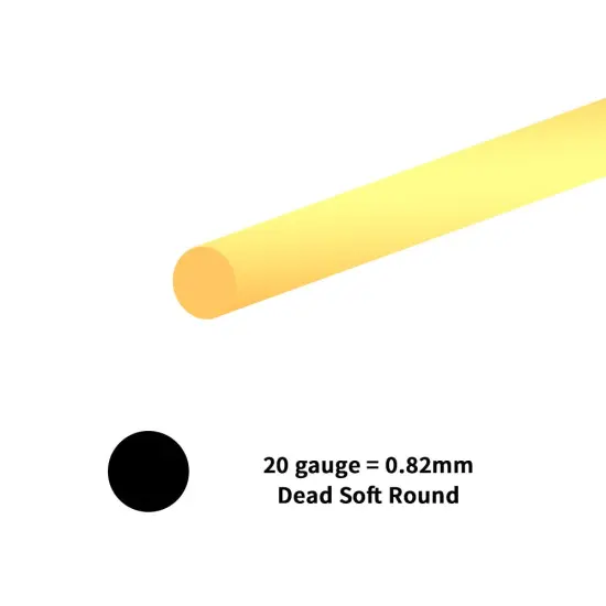 JewelrySupply 14K Yellow Gold Round Wire - 20 Gauge Soft - Professional Jewelry Making Wire {1}