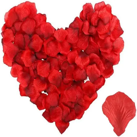 500 Pieces Artificial Roses Petals Silk Flower Petals Rose Petals Confetti for Valentines Proposal Wedding Anniversary {1}
