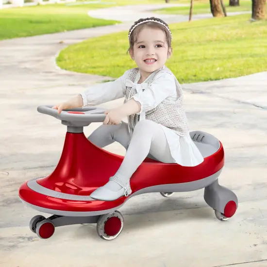 Costway Wiggle Car Ride-on Toy w/ Flashing Wheels for Toddlers & Kids {4}