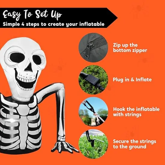 5.5 FT Long Halloween Inflatables Outdoor Decorations {3}