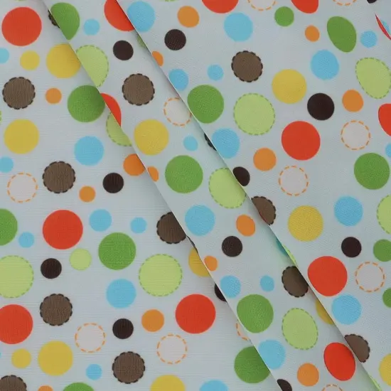 Mook Fabrics Multi Dot Printed PUL Fabric [60 in. Wide] - By The Yard Blue {2}