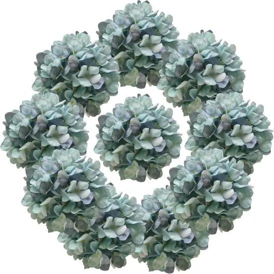 Fall Blue Hydrangea Artificial Flowers,10Pcs {1}