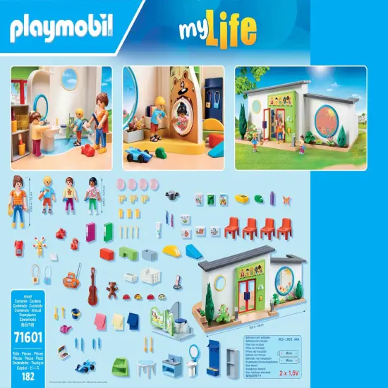 PLAYMOBIL MyLife 71601 The Rainbow Day Center, Large Nursery Set with Numerous Accessories and a Working Doorbell, Detailed Toy for Children from 4 Years {6}