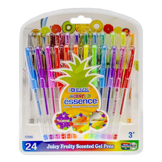 BAZIC Essence Gel Pen 24 Scented Glitter Neon Metalllic Color {5}