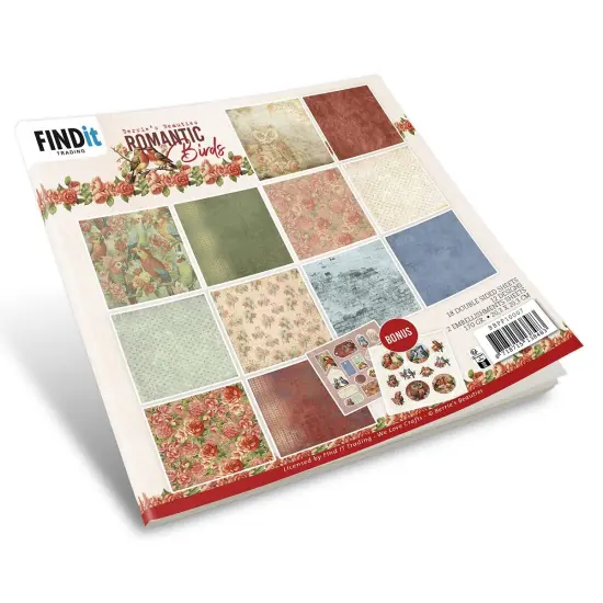 Find It Trading Berries Beauties Paper Pack 8"X8" 18/Pkg-Design, Romantic Birds {1}