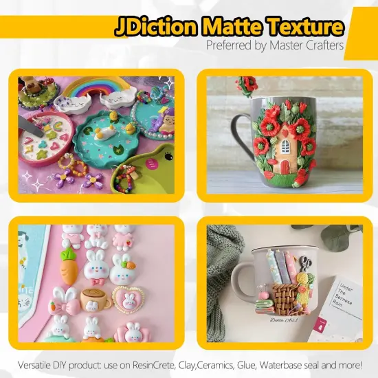 Air Dry Clay Glaze, Clay Varnish for Air Dry Clay/Polymer Clay Sealer, ResinCrete, Varnish for Pottery&Acrylic Paint, Waterproof & Stain Resistant, Design for Air Dry Clay Pottery (Clear Matte, 6OZ) {10}