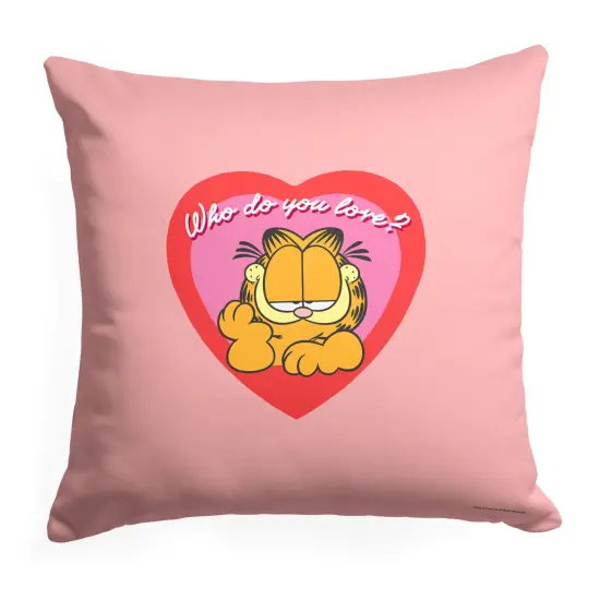 Nickelodeon Garfield Valentine's Day Throw Pillow 18&times;18 Inches Garf love {1}