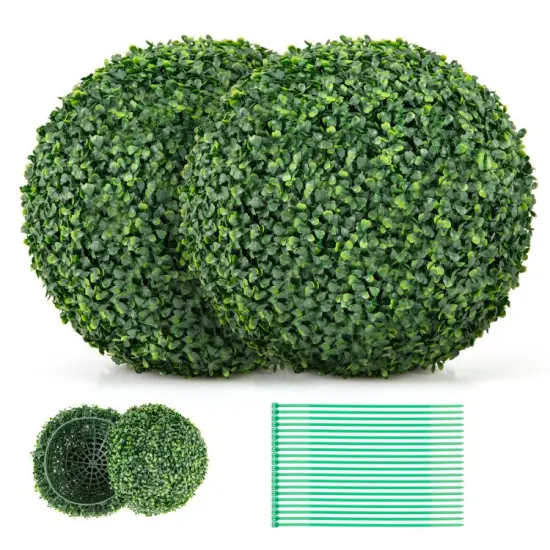 Artificial Plant Boxwood Topiary Ball for Patio Garden Front Door Balcony Backyard {1}