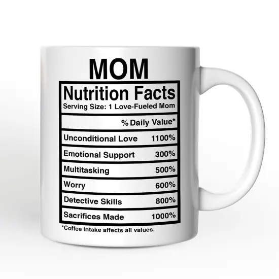 Mom Nutrition Facts Mug, Birthday Gift {4}
