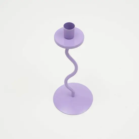 Home D&eacute;cor Groovy Glow Lilac Candle Holder - Stylish 4x10 Inch Decorative Candle Holder for Living Room & Home Accents {4}