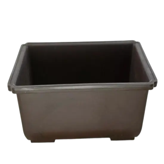 Rectangular Plastic Bonsai / Succulent Pot w / Mesh 9.5"x 6.75"x 3" - Dark Brown {1}