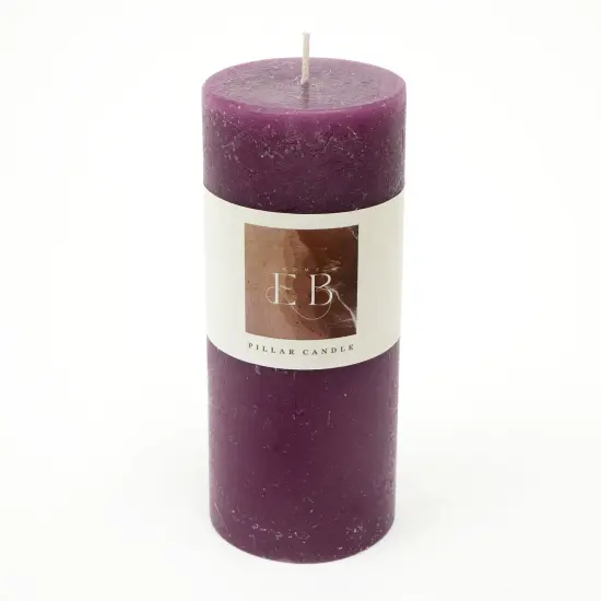 Rustic Unscented Wax Pillar Candle &ndash; Multiple Colors & Sizes {3}