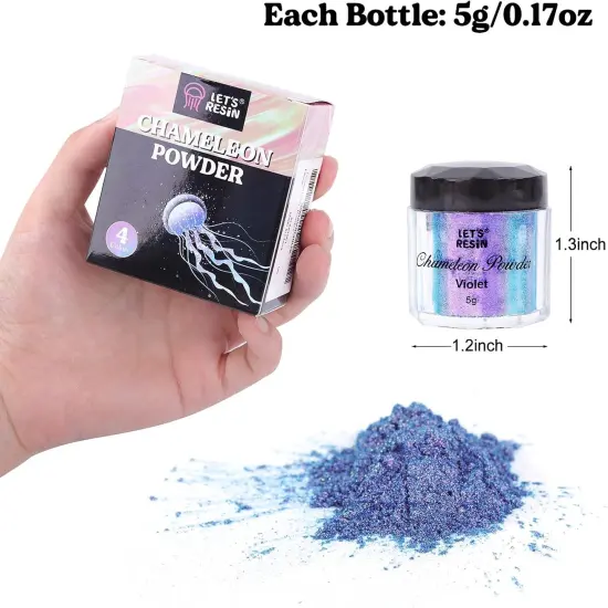 LET'S RESIN Chameleon Powder, Chameleon Mica Powder for Epoxy Resin, Pearl Pigment Powder for Painting,Soap Making, Bath Bombs, Candle Making,Slime {3}