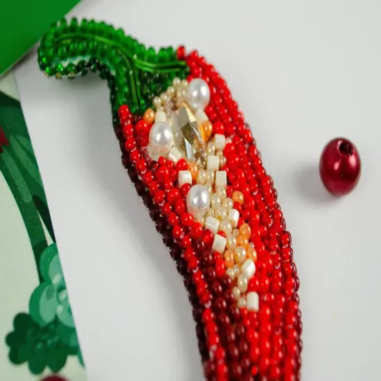 Bead Embroidery Decoration Kit- Hot pepper {3}