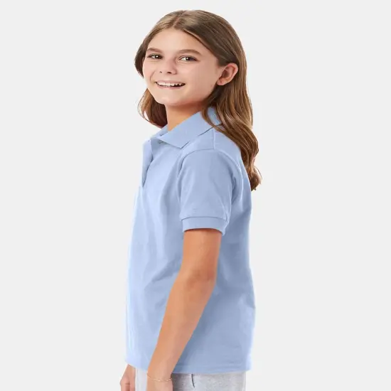 Hanes&reg; Youth Ecosmart Jersey Polo Deep royal {4}