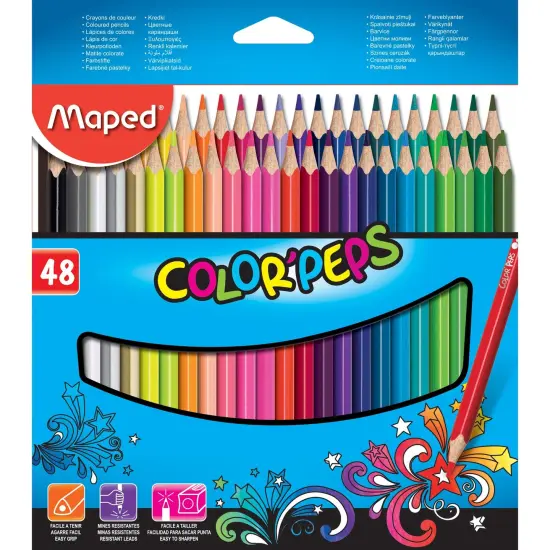 Color'Peps Triangular Colored Pencils, Pack of 48 {1}