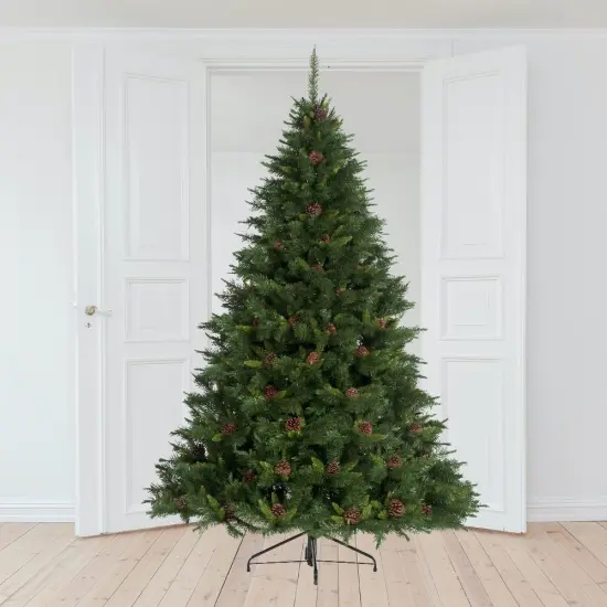 Artificial Christmas Tree - 7.5' Unlit - Springfield Pine w/ Pinecone Holiday Tree {6}