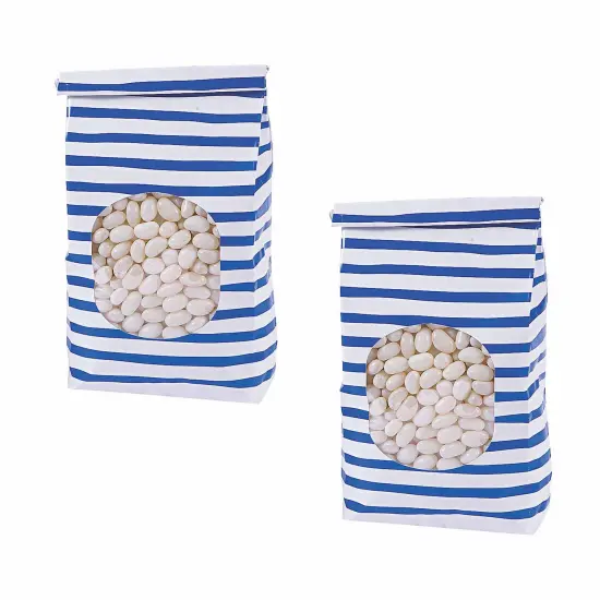 Patterned Tin Tie Treat Bags with Window - 12 Pc. Emerald {5}