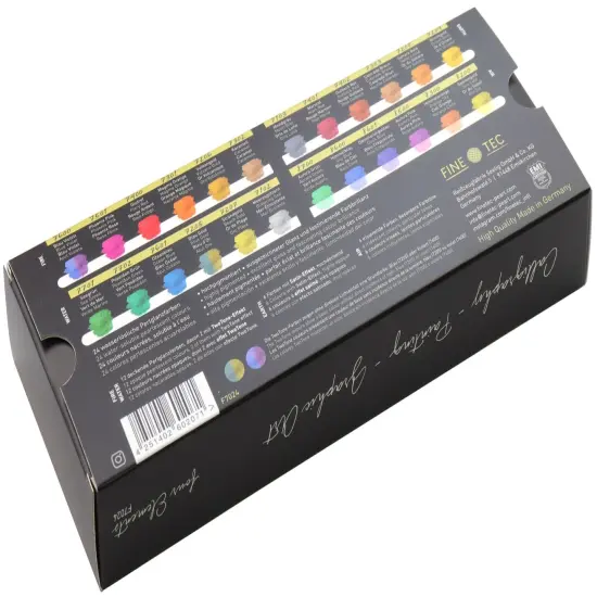 Finetec Pearlescent Watercolour Set 24/Pkg-4 Elements {4}