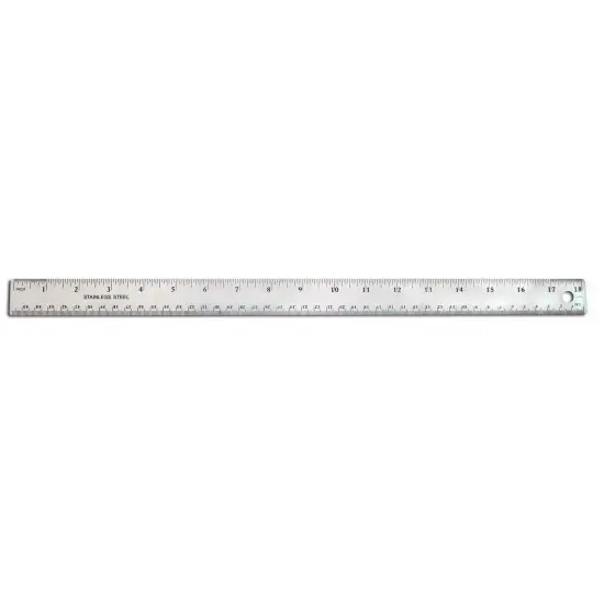 Stainless Steel Ruler, 18" {1}