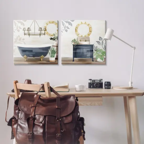Stupell Industries Chic Bathroom Interior Still Life Canvas Wall Art {2}