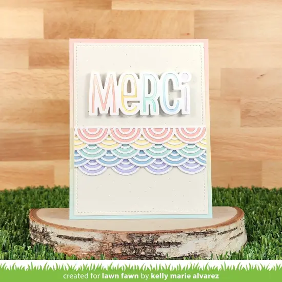 Lawn Cuts Custom Craft Die-Giant Outlined Merci {3}