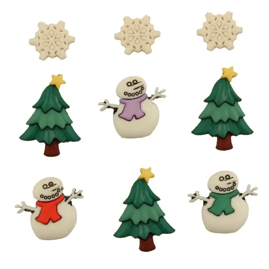 Buttons Galore 60+ Assorted Snowman Button Bundle for Sewing & Crafts - Set of 6 Button Packs {5}