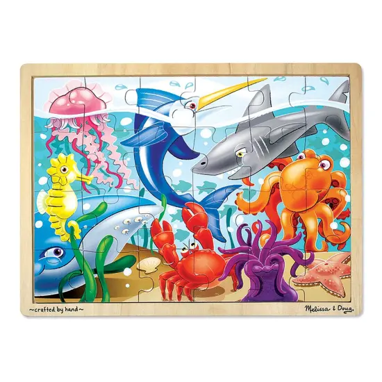 Under the Sea Wooden Jigsaw Puzzle, 12" x 16", 24 Pieces {1}