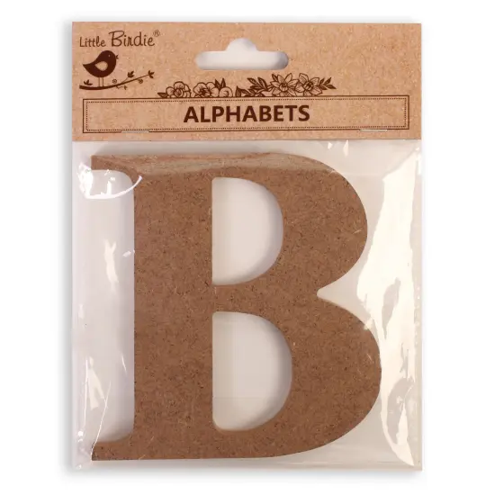 Little Birdie MDF Alphabets Upper Case 4" 1/Pkg-B {1}